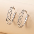simple Cshaped twist circle geometric alloy earringspicture16