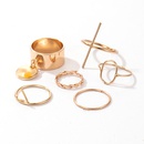fashion golden twist geometric ring 6piece setpicture10