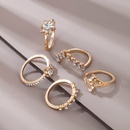 wholesale fashion gold diamond irregular ring 5piece setpicture8