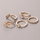 wholesale fashion gold diamond irregular ring 5piece setpicture9