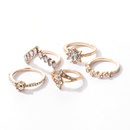 wholesale fashion gold diamond irregular ring 5piece setpicture10