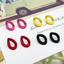 simple fashion color acrylic chain open earringspicture7