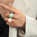 Retro simple solid color acrylic 2piece ring wholesalepicture6