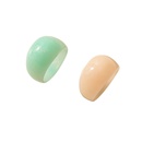 Retro simple solid color acrylic 2piece ring wholesalepicture10