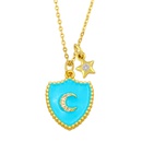 personality hiphop shield moon star pendant necklacepicture16