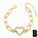 punk personality exaggerated heart thick chain braceletpicture12