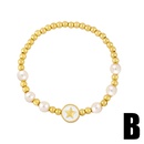 Simple cross star moon pearl elastic braceletpicture12