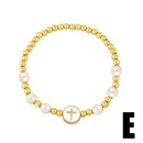 Simple cross star moon pearl elastic braceletpicture13