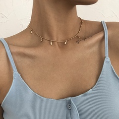 simple geometric alloy thin necklace