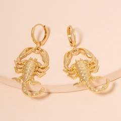 retro crab shape alloy earrings