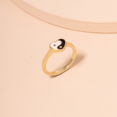 Korean simple fashion Tai Chi love ring