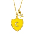personality hiphop shield moon star pendant necklacepicture19