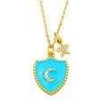 personality hiphop shield moon star pendant necklacepicture20