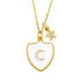 personality hiphop shield moon star pendant necklacepicture22