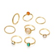 fashion geometric alloy crystal ring combination eight piece setpicture12
