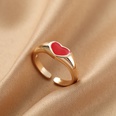 simple fashion red black heart alloy ring wholesalepicture15
