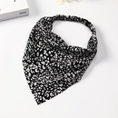 Korean leopard print floral elastic triangle scarf headbandpicture12