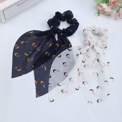 Korean summer moon silk scarf streamer hairband