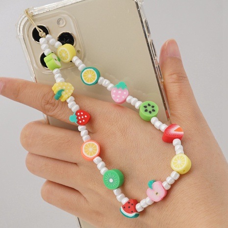simple ethnic daisy flower beaded mobile phone lanyard's discount tags