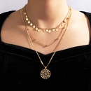 Fashion 3layer Hollow Tassel Disc Necklacepicture8