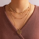 Fashion 3layer Hollow Tassel Disc Necklacepicture9
