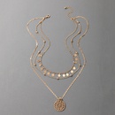 Fashion 3layer Hollow Tassel Disc Necklacepicture11