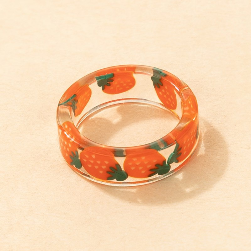 Korean DIY handmade fruit patch resin ring