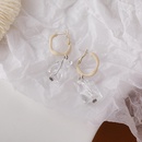 Korean style frosted metal crystal ice cube earringspicture11