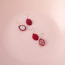 korean style asymmetric rhinestone red heart dragon fruit earringspicture13