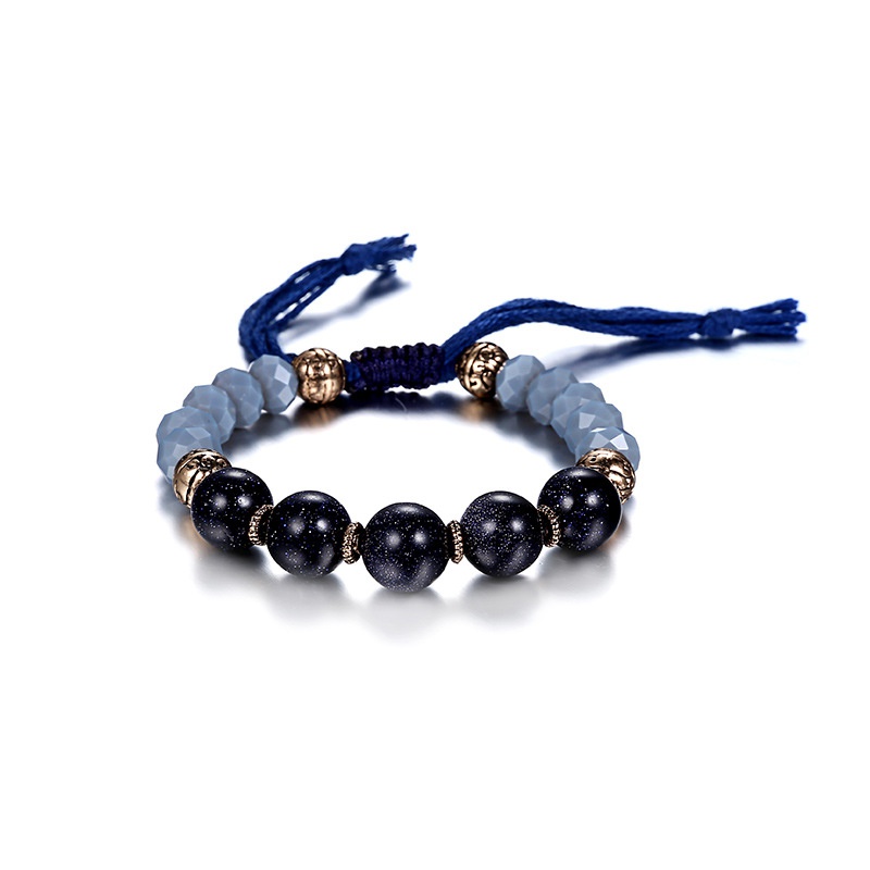 ethnic style woven crystal bead bracelet wholesale