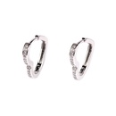 simple diamond hollow heartshaped earrings wholesalepicture15