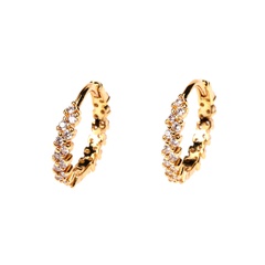 fashion geometric diamond-studded symmetrical earrings wholesale