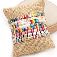 bohemian contrast color beach bracelet