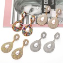 fashion geometric dropshaped alloy full diamond earringspicture21