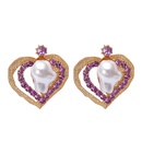 fashion purple diamond heartshaped earringspicture17
