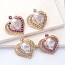 fashion purple diamond heartshaped earringspicture20