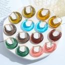 Korean style retro color Ushaped resin earringspicture36