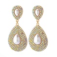 fashion geometric dropshaped alloy full diamond earringspicture23
