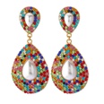 fashion geometric dropshaped alloy full diamond earringspicture24