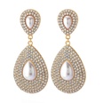 fashion geometric dropshaped alloy full diamond earringspicture26