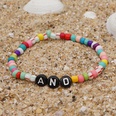 Bohemian Style Simple Glass Colored Millet Beads Letter Beaded Braceletpicture53