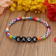 Bohemian Style Simple Glass Colored Millet Beads Letter Beaded Braceletpicture60
