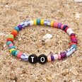 Bohemian Style Simple Glass Colored Millet Beads Letter Beaded Braceletpicture66