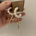 retro Cshaped cross freshwater pearl earringspicture16