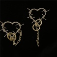 fashion heartshaped metal color matching chain earringspicture15