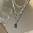 Fashion water drop gemstone diamond pearl crystal necklacepicture17
