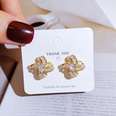 fashion simple microinlaid zircon flower earringspicture12
