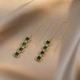 Simple Geometric Emerald Long Tassel Earringspicture12