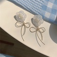 Korean style white flower bowknot earringspicture16