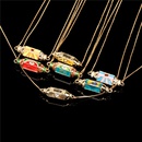 Fashion color dripping oil zircon eye pendant necklacepicture14